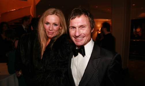 KIKKET INNOM: Petter Stordalen eier hotellet og restauranten der �rets Spellemannfest fant sted. Her med forloveden Gunhild Melhus. Foto: EIRIK HELLAND URKE