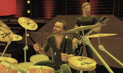 GUITAR HERO: James Hetfield har liten interesse av � v�re Lars Ulrich - selv i spillform.