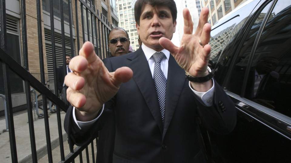 F�R IKKE FORLATE LANDET: Rod Blagojevich fikk ikke lov av dommeren til � reise ut av landet for � delta i en realityserie. Foto: Scanpix