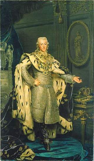 TR�BBEL I T�RNET: Gustav 3.. her i en litt eldre utgave, fikk til slutt en arving. FOTO: WIKIPEDIA