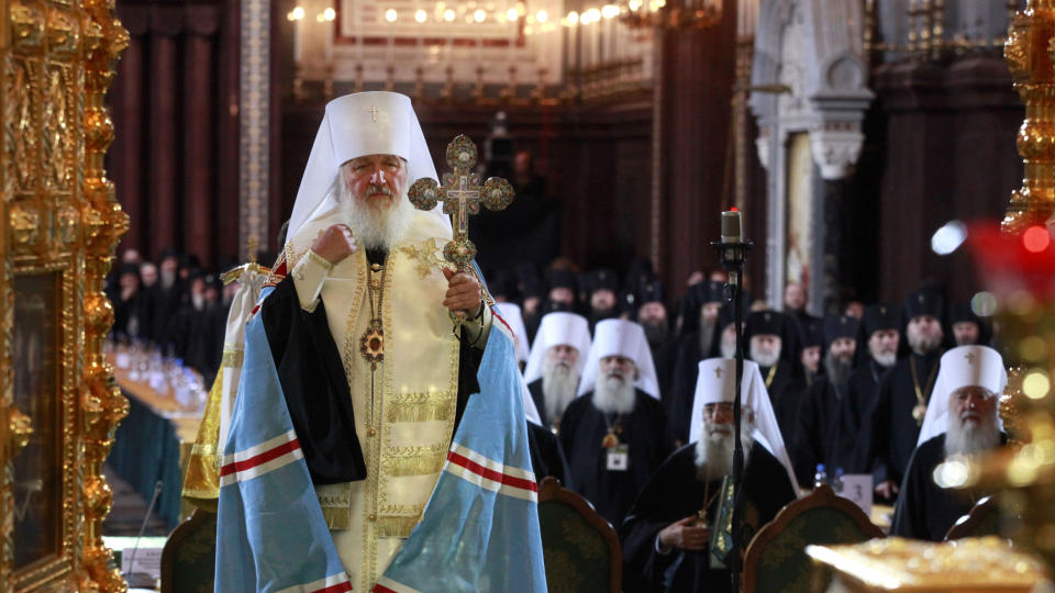 NY PATRIARK: Da patriark Kirill ble innsatt i den russisk-ortodokse kirke i dag ble han samtidig leder for verdens st�rste ortodokse kirkesamfunn. Arkivfoto: AFP/SCANPIX