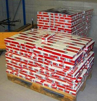 OVER KVOTA: Beslaget utgj�r fors�k p� � unndra 520 000 kroner i avgifter. Foto: TOLLVESENET