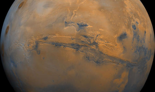 GOOGLE EARTH BLIR GOOGLE SPACE: Google viste i dag nye satelittbilder av Mars. Foto: SCANPIX