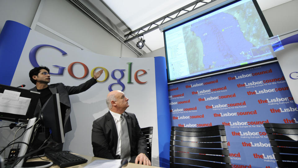 GOOGLE OCEAN: EU og Google lanserte i dag Google Ocean i Brussel i Belgia. Foto: AFP PHOTO/JOHN THYS/SCANPIX