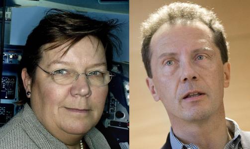 GIKK AV: Administrerende direkt�r i SAS Danmark,  Susanne Larsen og administrende direkt�r i SAS Sverige, Anders Ehrling, valgte begge � g� av i forbindelse med omorganisering av konsernet. Arkivfoto: SCANPIX