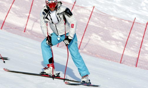 EN SISTE SJEKK: Aksel Lund Svindal under besiktigelsen i morges. Foto: Tor Richardsen/Scanpix
