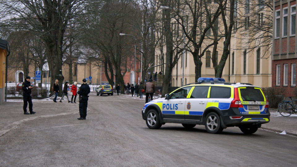SPERRET AV: - Etter skoleskytinger i Finland og USA m� vi ta dette p� alvor, sier G�ran Kessell ved Eskilstuna-politiet. Foto: Anders Kj�rsgaard