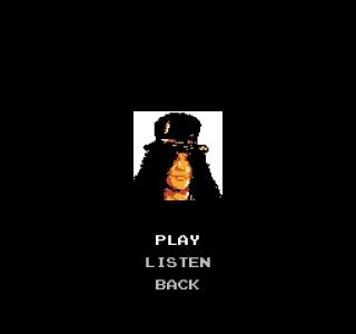 KJENTE L�TER: Det er fire kjente l�ter i spillet, blant annet Guns n' Roses, her representert ved Slash.