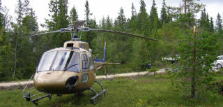 TRAFF FURUTRE: Det var trangt p� landingsplassen da piloten fors�kte � lande helikopteret p� en myr p� Norefjell i Buskerud. Foto: HAVARIKOMMISJONEN