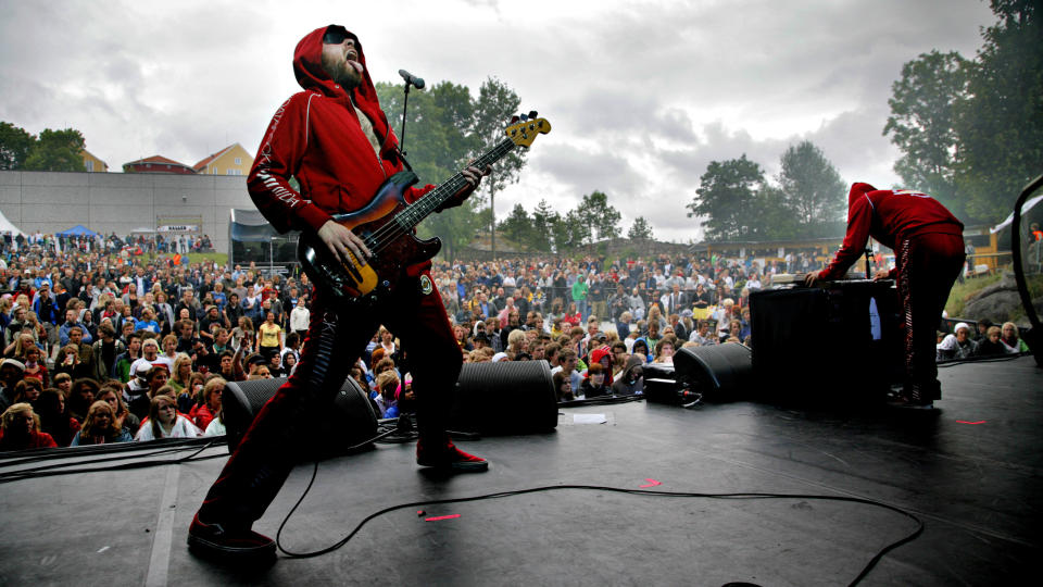 H�R NY L�T: Datarock har sluppet sin f�rste smakebit fra nummer to-albumet �Red�. Her under Quartfestivalen i 2007. FOTO: LARS EIVIND BONES