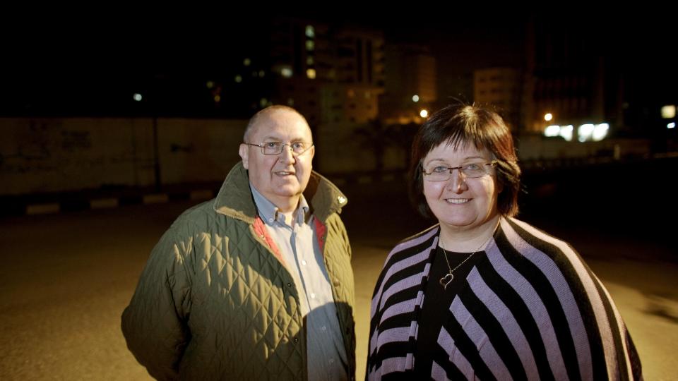 I GAZA:  Kristin �ren og John Eivind Jensen er i Gaza for � kartlegge hva som trengs av hjelp framover p� oppdrag for Norwac.