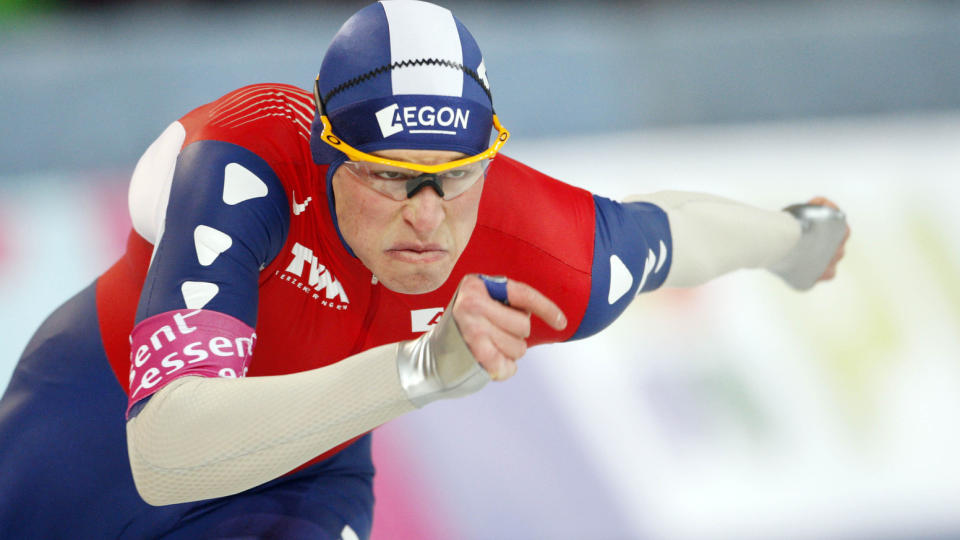 �FIGHTING FACE�: Ansiktsuttrykket til Sven Kramer vitner om en sk�ytel�per med alvorlige hensikter under helgens allround-VM i Vikingskipet p� Hamar.Foto: Geir Olsen/Scanpix