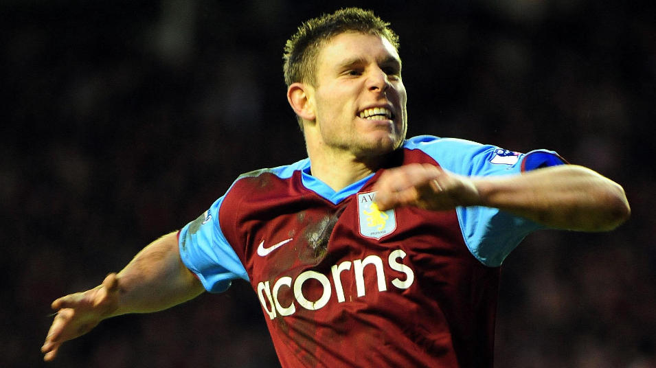 �PNET BALLET: James Milner stod for Aston Villas f�rste m�l etter en inn�vd cornervariant. Det var en scoring som sendte Birmingham-laget oppover p� tabellen.Foto: SCANPIX/AP Photo/PA, Owen Humphreys