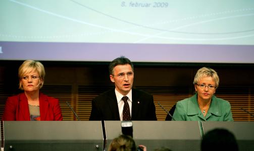 DYSTERT BILDE: - Utviklingen tegner et dystert bilde, sier finansminister Kristin Halvorsen. Foto: BJ�RN LANGSEM