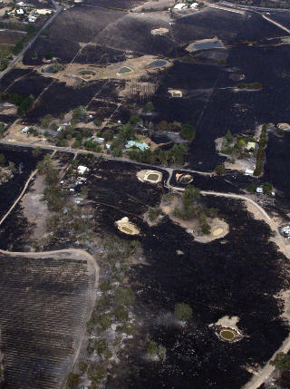 BORTE: Den lille byen Kinglake er s� godt som utslettet. Ogs� den drepte nyhetsoppleseren bodde her. Foto: SCANPIX/REUTERS/Mick Tsikas (AUSTRALIA)