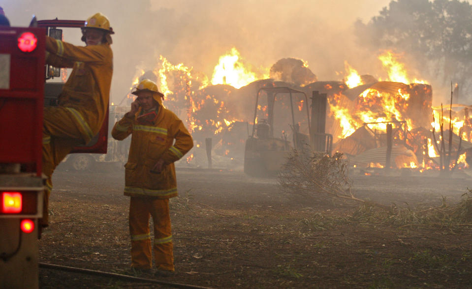 FORTVILT: Minst 108 mennesker er drept, 4000 p� flukt og utallige skadet i brannene som herjer delstatene nord�st i Australia. Foto: SCANPIX/AFP PHOTO/William WEST