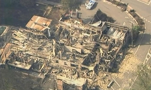 STORE �DELEGGELSER: Flyfoto fra Marysville. Foto: CHANNEL NINE/AP/SCANPIX