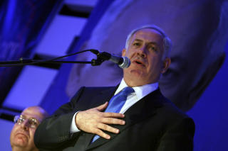 FAVORITT: Likud-leder Benjamin Netanyahu ligger an til � vinne morgendagens valg til ny nasjonalforsamling. Foto: AFP PHOTO/JACK GUEZ/SCANPIX