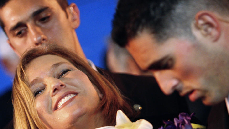 KADIMA ST�RST:  Tzipi Livnis parti Kadima ble det st�rste partiet i valget i g�r. Foto: REUTERS/Damir Sagolj