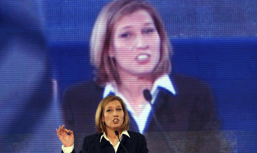 HAR UTPEKT SEG TIL VINNER: Tzipi Livni og Kadima fikk 28 plasser i Knesset. Foto: REUTERS/SCANPIX