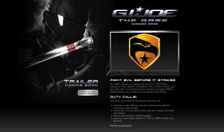 OFFENTLIGGJORT P� HJEMMESIDEN: �G.I. Joe�-spillet ble offentliggjort i dag p� en forel�pig relativt innholdsl�s nettside.