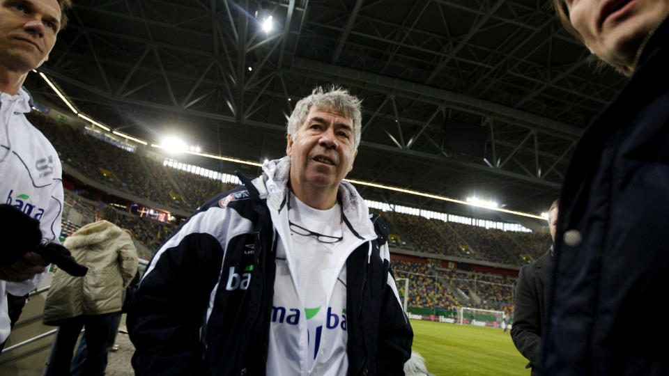 INNSTILT: Landslagstrener Egil Drillo Olsen tenker selv p� desember som endedatoen for landslagstrenerjobben. NFF er ikke fremmed for tanken etter seier over Tyskland.
Foto: Cornelius Poppe / SCANPIX