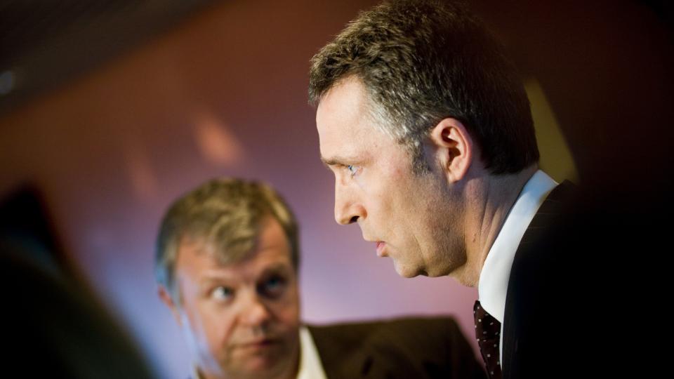 UENIGE: Statsminister Jens Stoltenberg og  Bjarne H�kon Hanssen.  Foto Sara Johannessen / SCANPIX