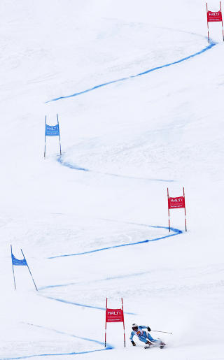 I SVING: Lene L�seth p� vei ned l�ypa.
Foto: Tor Richardsen, Scanpix