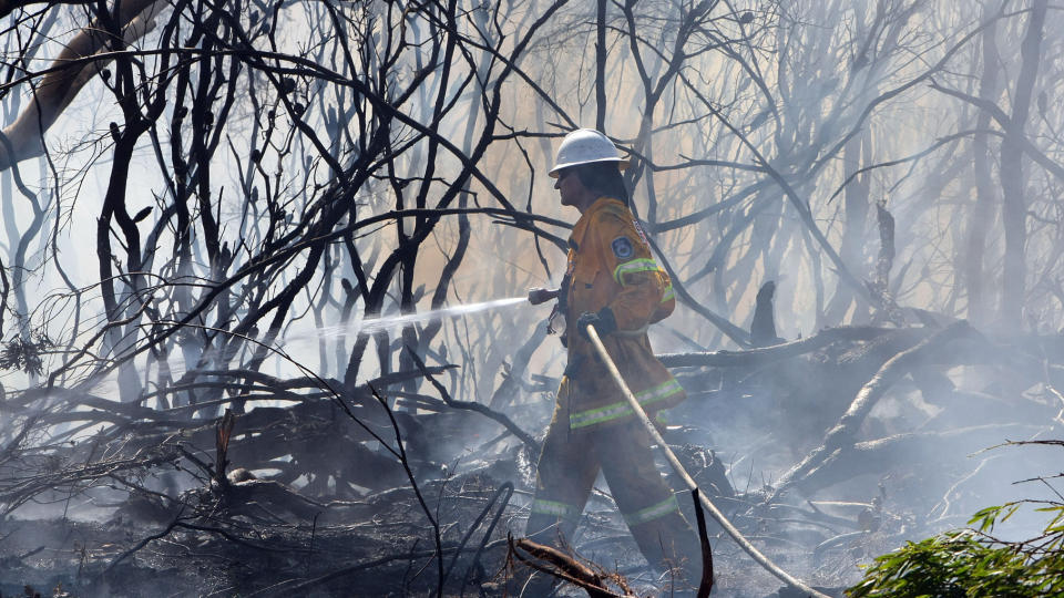 KATASTROFE:  Brannene i Australia er de verste landet noen gang har opplevd. Rystelsene ble enda st�rre da det ble kjent at minst �n av d�dsbrannene var p�satt. Foto: AFP PHOTO/Torsten BLACKWOOD