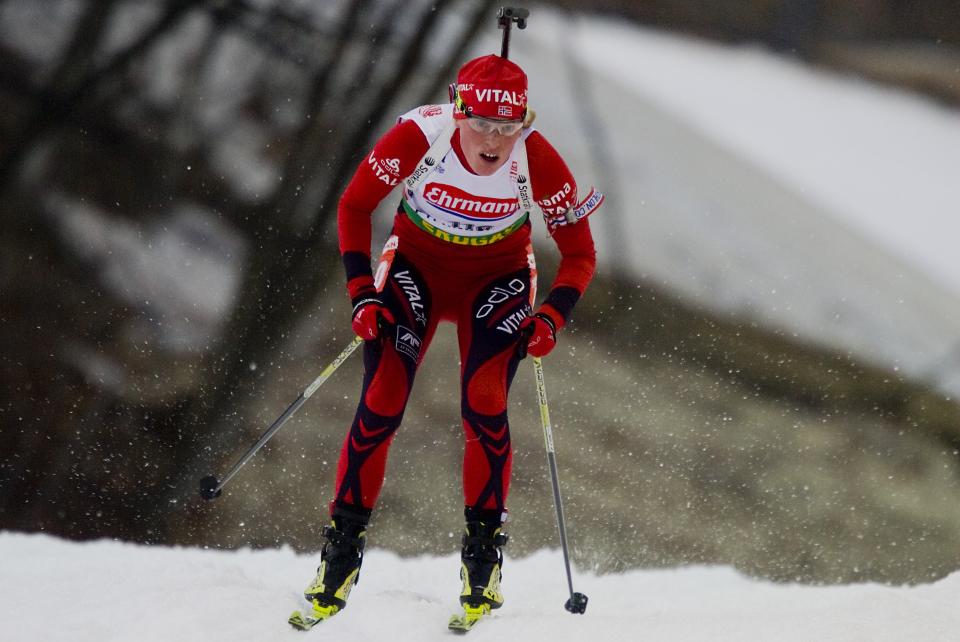SPARTE SEG FOR MYE: Tora Berger holdt bevisst igjen p� f�rsterunden for ikke � g� tom for krefter, men ble for forsiktig og f�lte hun hadde for mye � kj�re med p� sisterunden. Foto: Heiko Junge / SCANPIX