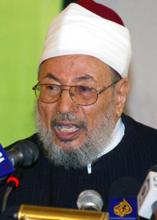 ANTISEMITTISKE UTTALELSER Yussef al-Qaradawi mener j�dene har f�tt straff av Allah, gjennom Adolf Hitler. FOTO: ADAM JAN/AFP
