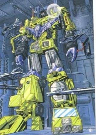 SAMMENSL�TT: N�r de forskjellige Constructicons sl�s sammen, blir de den mektige Devastator.
