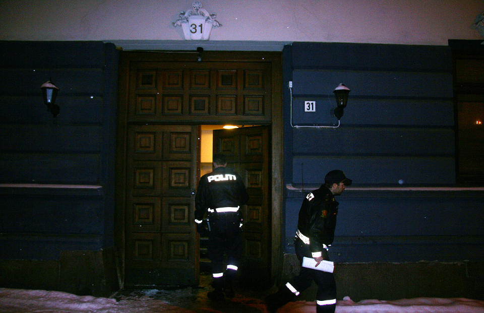  TRE RAN P� KORT TID:  Beboere i dette hybelhuset p� Majorstua i Oslo skal ha blitt utsatt for tre pistolran med bare noen f� dagers mellomrom.  Foto: HARALD S. KLUNGTVEIT