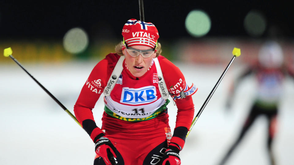 IKKE DAGEN: Tora Berger sleit seg gjennom den siste VM-starten. Foto: AFP/KIM JAE-HWAN