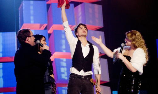 SEIEREN: Alexander Rybak vant �rets finale i Melodi Grand Prix og representerer Norge i den europeiske finalen i Moskva i mai. Foto: Sara Johannessen / SCANPIX