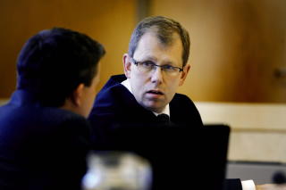  AKTOR: Aktor Thorbj�rn Klundseter hadde slengbemerkninger mot Kjeldsen i sin prosedyre, hevder Kjeldsens forsvarer Espen Wangberg. Foto: FRANK KARLSEN