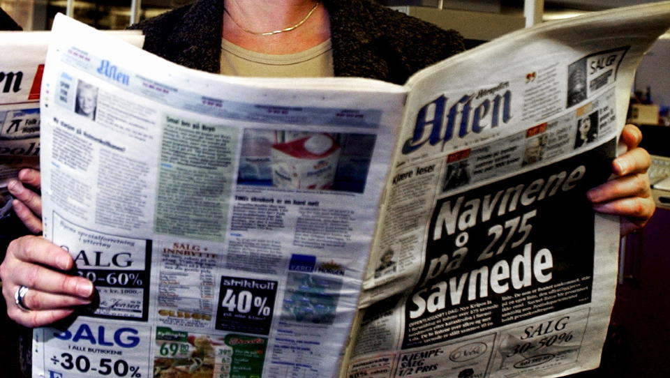 IKKE LENGER P� MANDAG OG FREDAG: Aftenposten Aften vil fra april bare komme p� tirsdager, onsdager og torsdager. Foto: TRULS BREKKE / DAGBLADET