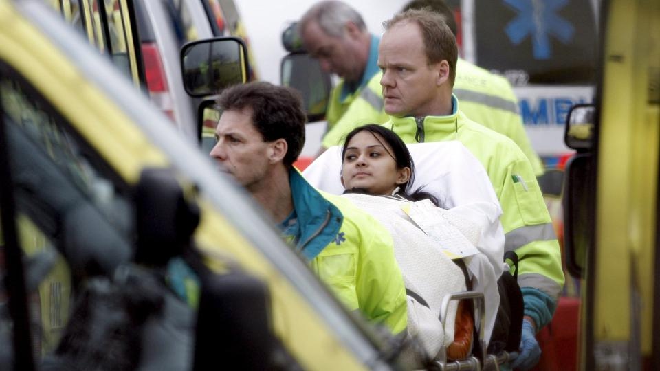 MINST �TTI SKADDE: Flyulykken i Amsterdam onsdag kostet minst ni mennesker livet. Minst �tti er fraktet til sykehus, seks av dem er livstruende skadet. Foto: EPA/SCANPIX