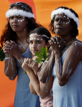 EVOLUSJON�R FORDEL: Hudfargen til aboriginerne i Australia er tilpasset det solrike landet. Foto: REUTERS/Mick Tsikas