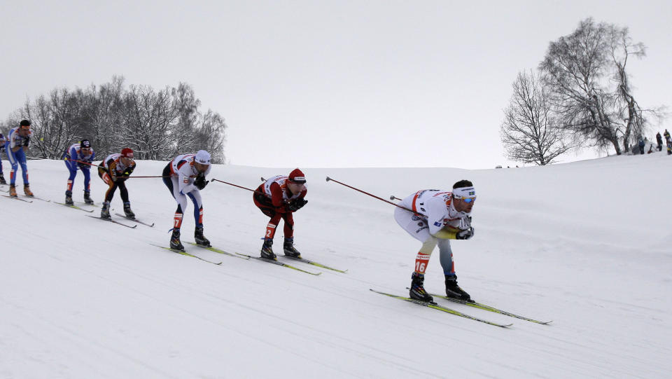 KAN V�RE VM-FERDIG: Det var s�nn svenskene regnet med � se Anders S�dergren i de siste rennene i VM i Liberec, i form og foran. Men n� er S�dergren sl�tt ut av samme sykdom som rammet Anna Haag, Mats Larsson og flere andre. Foto: SCANPIX/REUTERS/David W Cerny
