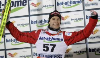 FORN�YD: Anders Jacobsen var forn�yd etter rennet, men han skulle gjerne hoppet en gang til i finale-omgangen.  Foto: REUTERS/Leonhard Foeger (CZECH REPUBLIC) / SCANPIX