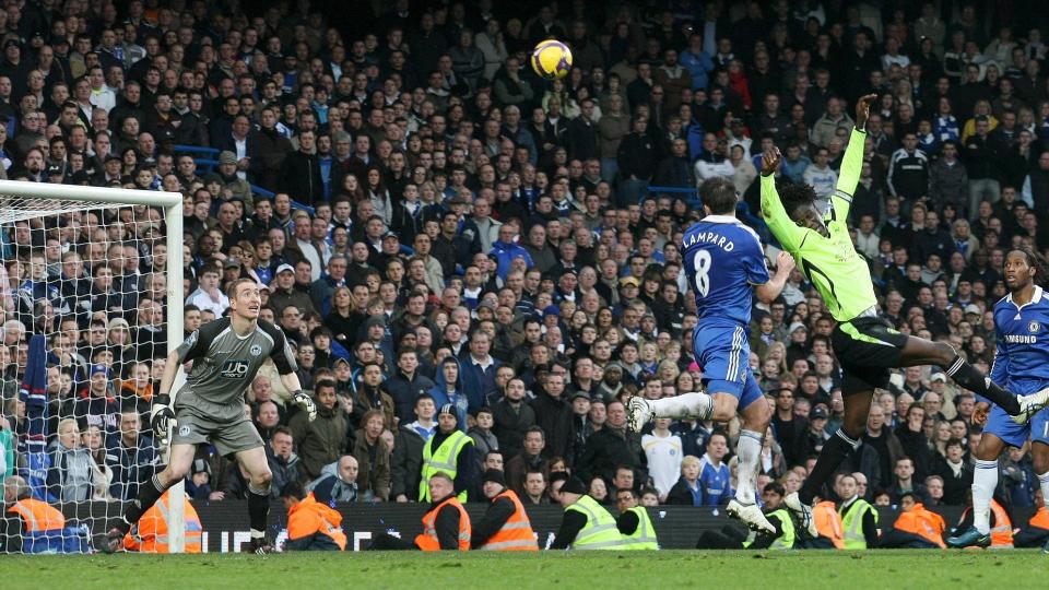 MATCHVINNER: Med denne scoringen ble Frank Lampard matchvinner p� Stamford Bridge. Foto: EPA.