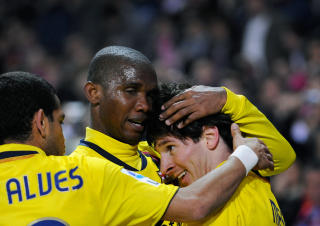 SCORET SUPERM�L: Lionel Messi scoret Barcelonas andre p� nydelig vis. Foto: Daniel Ochoa de Olza / AP.