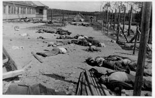 DØDENS LUFTEGÅRD: NKVD og Røde Arme åpnet ild mot fangene som gikk i luftegården i Pravieniskiu fengsel. DØDENS LUFTEGÅRD: NKVD og Røde Arme åpnet ild mot fangene som gikk i luftegården i Pravieniskiu fengsel.
