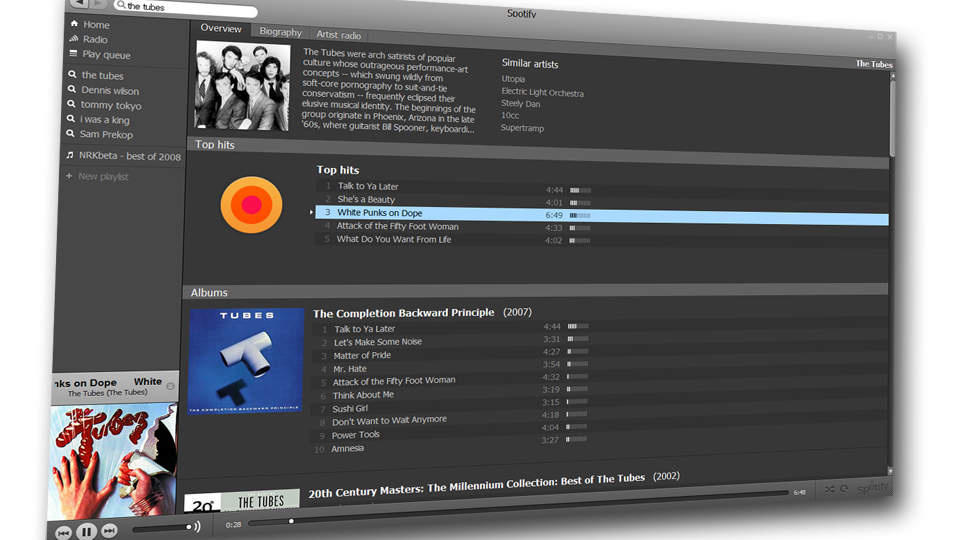 IKKE P� JOBB, TAKK: Spotify er erkl�rt u�nsket av IT-avdelingen til NRK. FOTO: FAKSIMILE