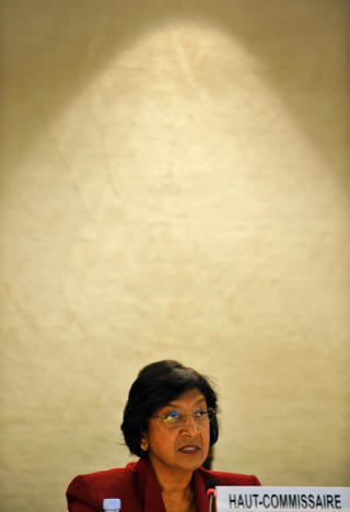 KRITISK: Navi Pillay, FNs h�ykommisjon�r for menneskerettigheter. Foto: Fabrice Coffrini/AFP/Scanpix