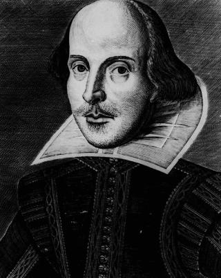 TIDLIGERE OPPFATNING: William Shakespeare slik han har blitt framstilt tidligere; tynnh�ret, slitent blikk og sparsommelig kledd.Foto: SCANPIX/AP Photo