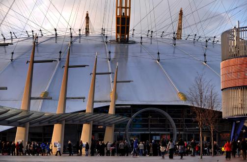 BEGIVENHETENES SENTRUM: The O2 Arena i London vil v�re �sted for 45 Michael Jackson-konserter i m�nedene som kommer.Foto: SCANPIX/EPA/ANDY RAIN