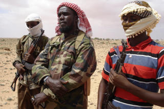 MEDLEMMER AV UIC: Disse tre tilh�rer Unionen av islamske domstoler, som tidligere samarbeidet med al-Shabab. Etter at Etiopia invaderte Somalia ble antakelig unionen splittet. Foto: REUTERS/Mowlid Abdi