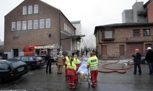 INGEN SKADD: 18 personer ble evakuert etter brannen i Trondheim. Foto: TOM E. �STHUUS